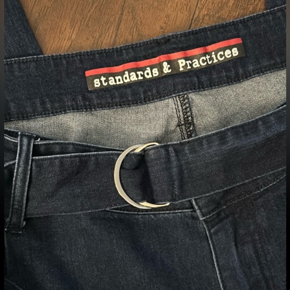 NWOT Womens Standards & Practices Zahra Belted Denim Jeans